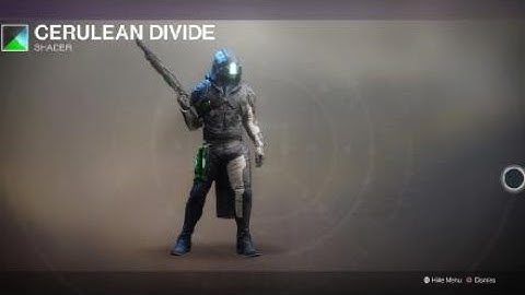 Destiny 2 Hunter with Holdfast Armor and Cerulean Divide Shader