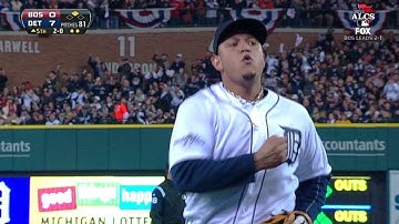 Miggy makes strong throw across the diamond