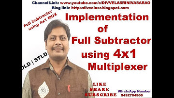 Full Subtractor Implementation using 4 to 1 Multiplexer || Full Subtractor using 4x1 Multiplexer