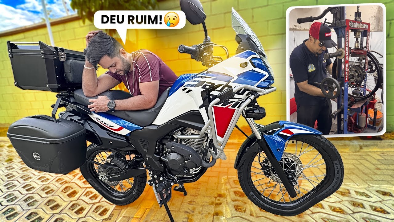 COMO FICOU A SAHARA 300 TWIN DEPOIS DE CAIR NO BURACO