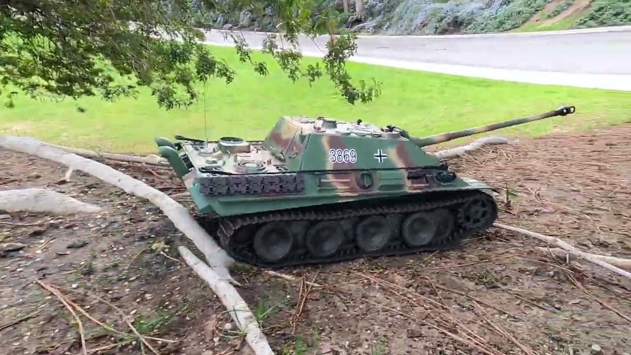 HENG LONG 1/16 RC GERMAN JAGDPANTHER G - TEST RUN - YouTube