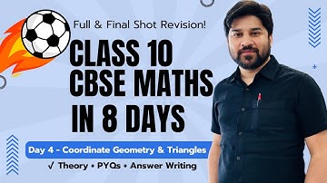 📢 Class 10 Maths Revision – Day 4: Coordinate Geometry & Triangles