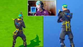 ... so i got a custom ninja skin in fortnite battle royale and tried
surprising with