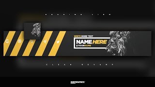 FREE GFX: Free Photoshop Revamp | Banner Template: Clean Roaring Lion Style Design Mqdefault