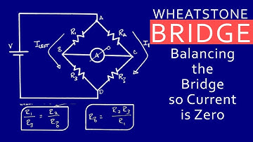 Balance a Bridge Circuit So Current Across the Bridge is Zero | Wheatstone Bridge