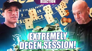 Stevewilldoit & Dana White Blackjack Session! This Just Got Out Of Control! #blackjack #reaction