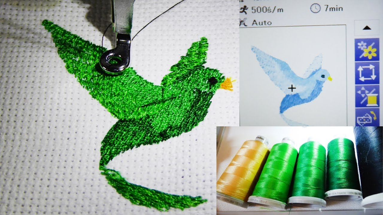 Вышивка Машинная вышивка Bird Как работает домашняя вышивальная машина  ?