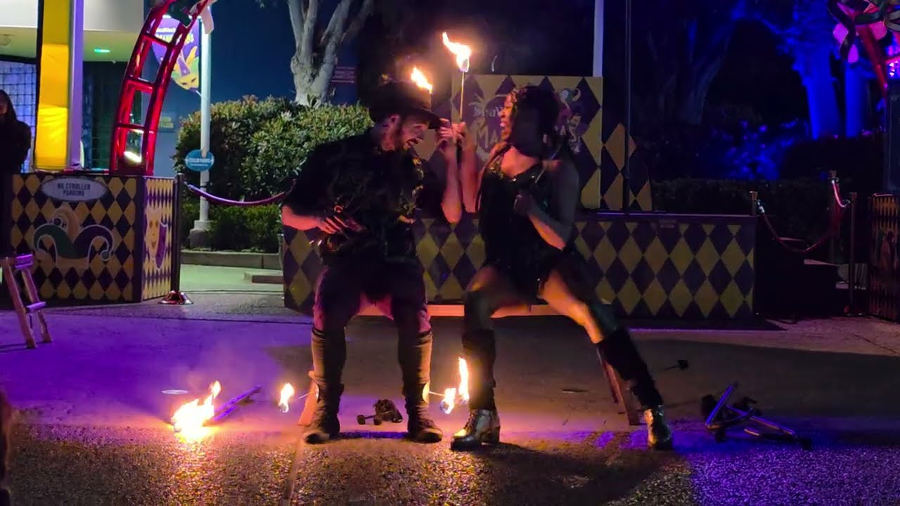 Burning Desire Fire Performers SeaWorld San Diego Mardi Gras @BurningDesireLLC 