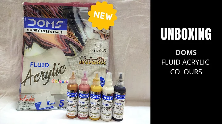 Unboxing DOMS Fluid Acrylic Metallic Colors | DOMS Hobby Essentials | New in Market