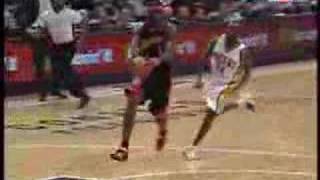 Darrel Armstrong Blocks Stephen Jackson