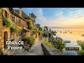 Yvoire france  beautiful french village walking tour  flowered medieval town  relaxing 4k