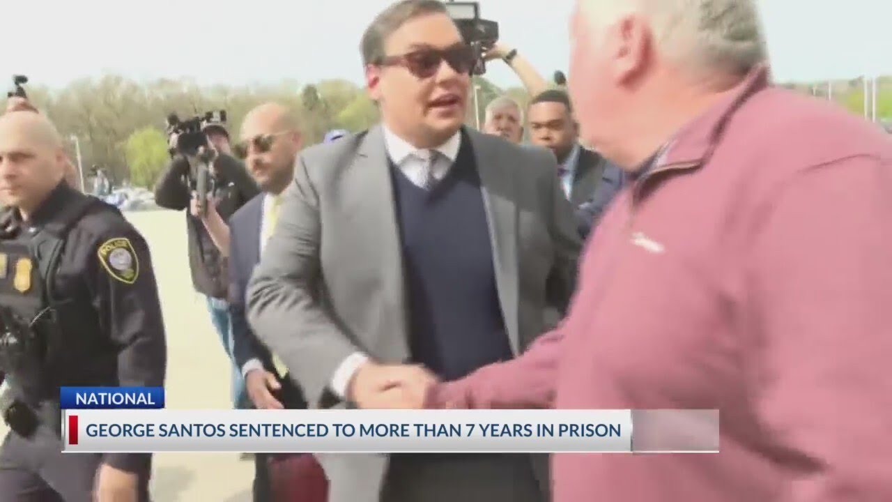 George Santos sentenced to more than 7 years in prison - YouTube
