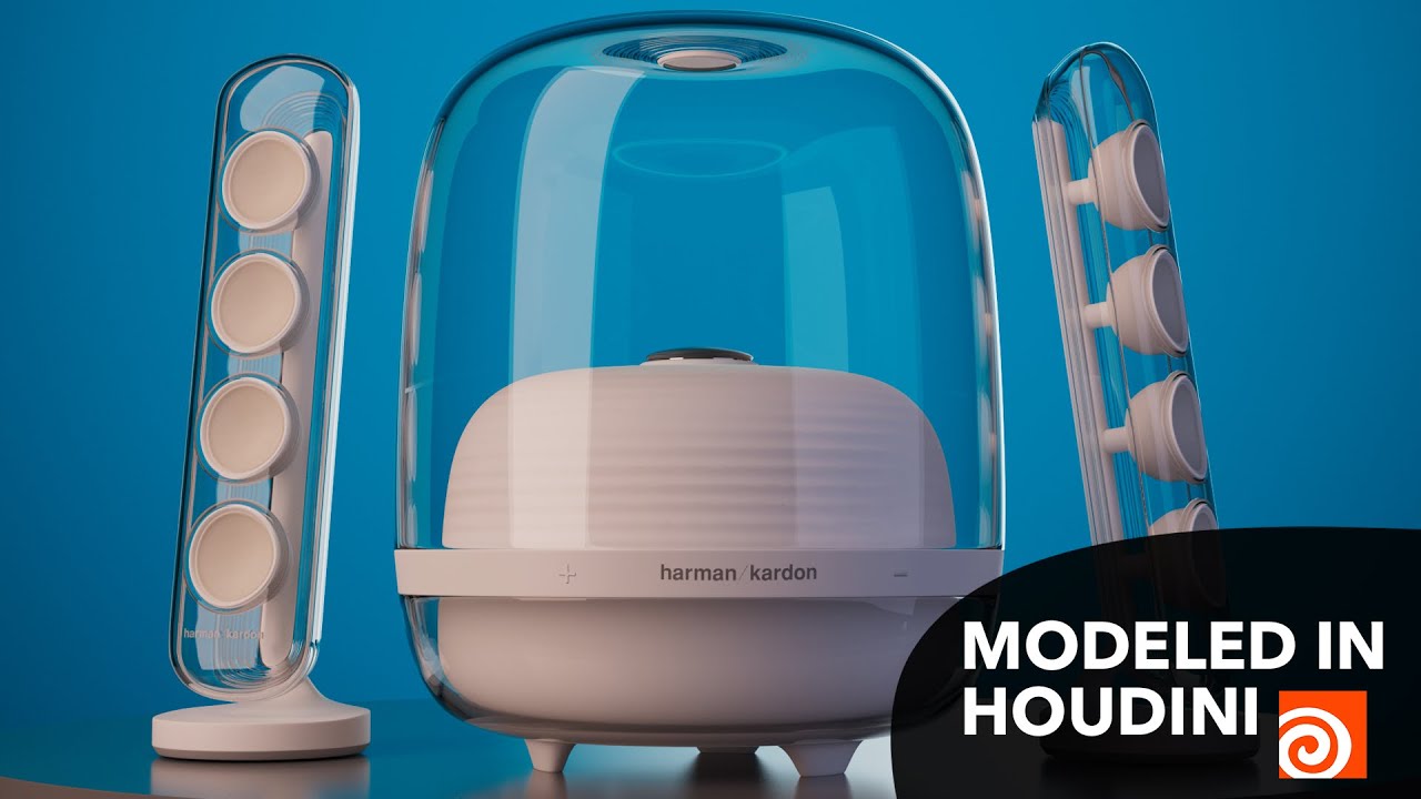 Hard Surface Modeling Harman Kardon speakers in Houdini Sped up Run ...