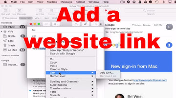 How to add a website link to an Apple Mail message (OSX)