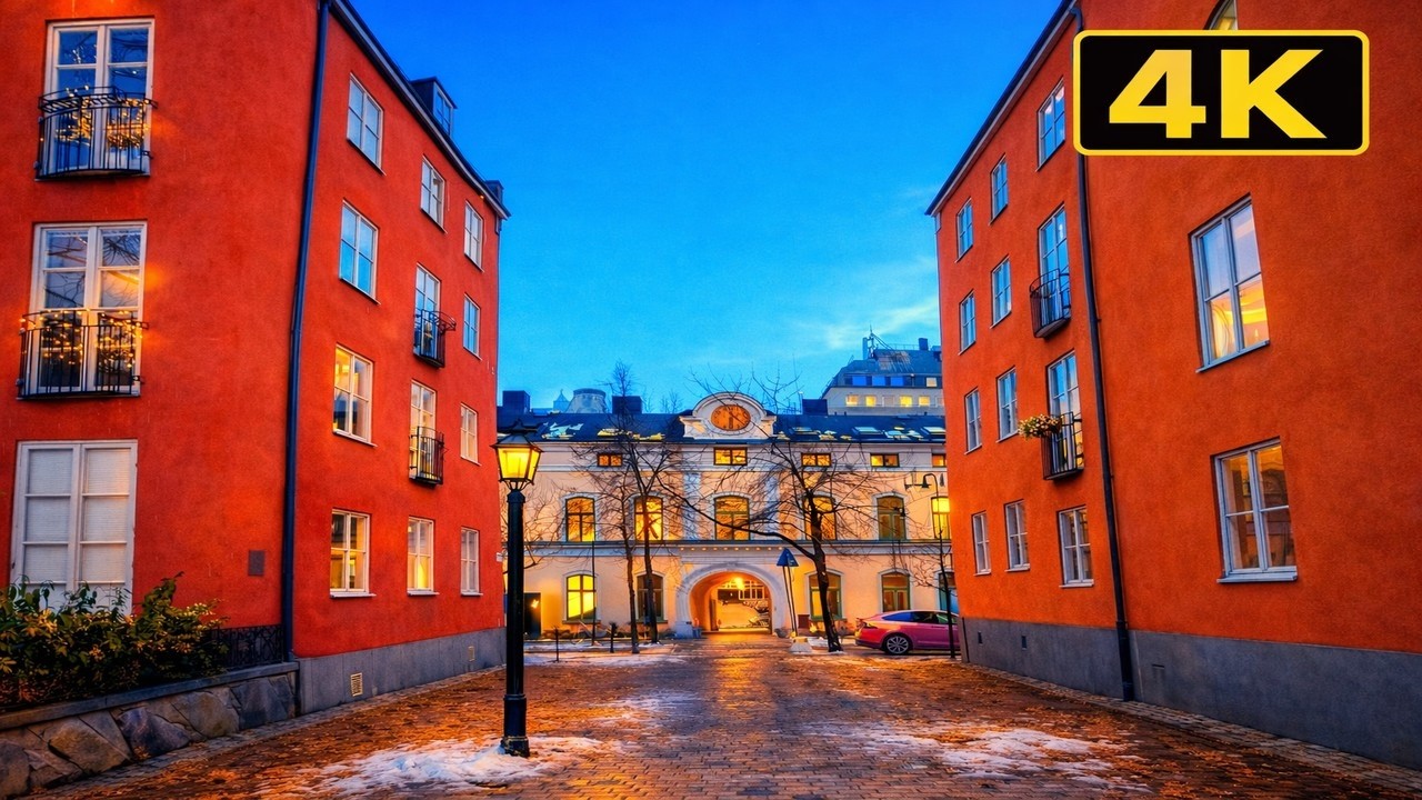 Stockholm Walking Tour 4K 🇸🇪 | Stunning City Atmosphere & Real Street Sounds (No Talking)