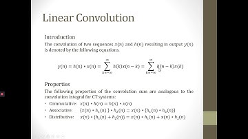WEEK 2 PART 2 LINEAR CONVOLUTION PART 1