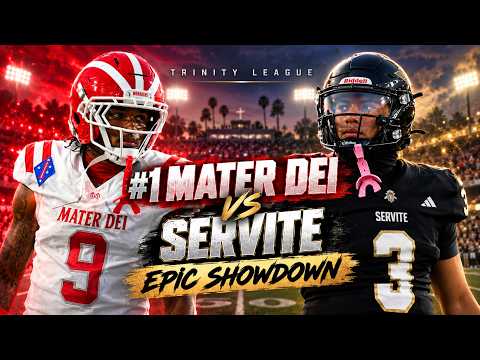 😳 #1 MATER DEI vs SERVITE! 🔥 EPIC SHOWDOWN! LONGTIME CALIFORNIA RIVALS BATTLE IN TRINITY LEAGUE! 🚨🏈