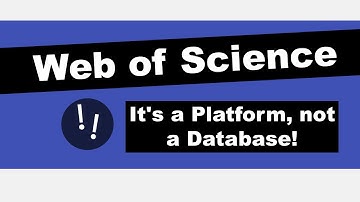 Web of Science is GEEN database | Leer WoS correct rapporteren | SR Education