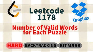 Number of Valid Words for Each Puzzle: Leetcode 1178