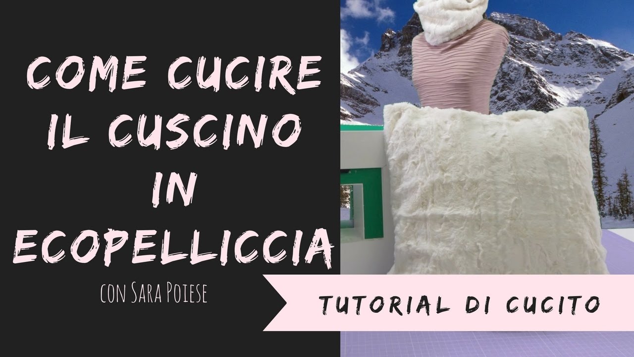 come cucire il cuscino in ecopelliccia con la cerniera zip