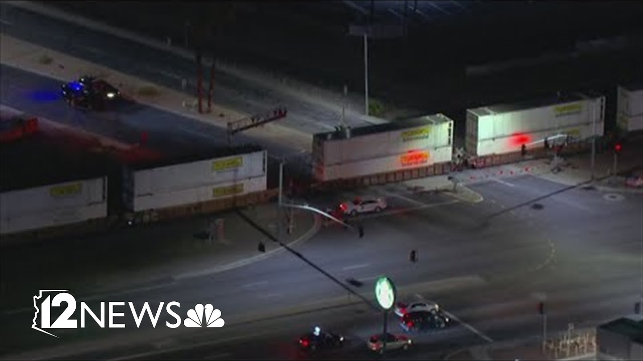 Man dead after being hit by train in West Valley - YouTube