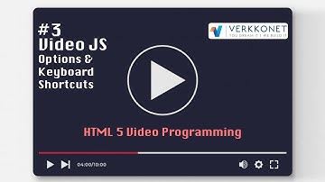 HTML Video Programming #3 - VideoJS Options & Keyboard Shortcuts (3/5)