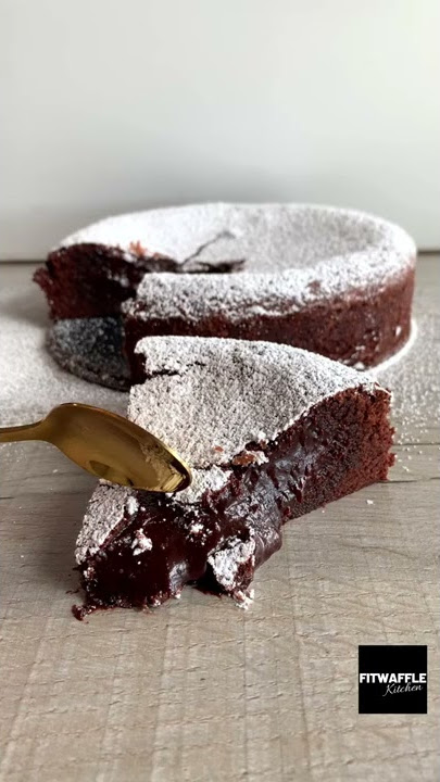 5-Ingredient Gooey Chocolate Cake! Recipe tutorial #Shorts