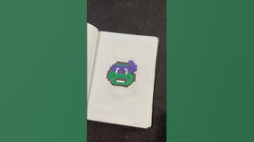 Drawing Ninja Turtle in Pixel Art Style 🐢✨ #pixelart #art #tmnt