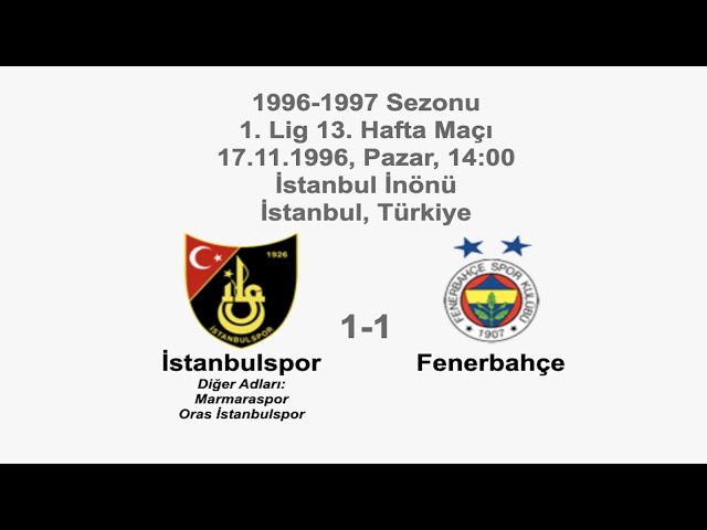 İstanbulspor 4-3 Beşiktaş [HD] 04.05.1997 - 1996-1997 Turkish 1st