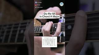 Do-Re-Mi in chord A Major || guitar lesson shorts