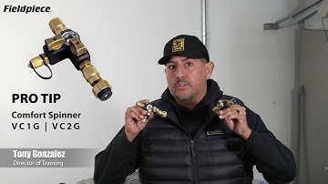 Fieldpiece® Pro Tip | How the Comfort Spinner Makes Valve Core Removal Easier | VC1G, VC2G
