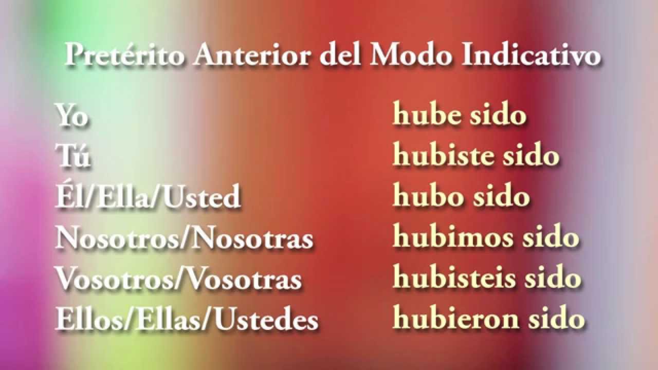 SER - Pretérito Anterior del Indicativo - Conjugación de Verbos en