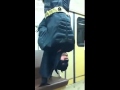 Batman takes a nap on the moscow subway