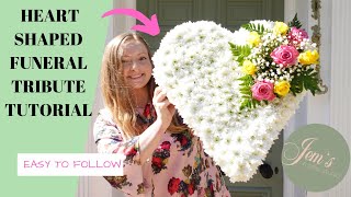 HOW TO MAKE FUNERAL FLOWERS | HEART DESIGN