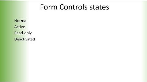 Form Control States