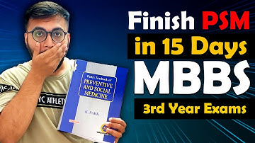 PSM in 15 Days for MBBS 3rd Year Exams | Community Medicine Revision Strategy for MBBS Exams