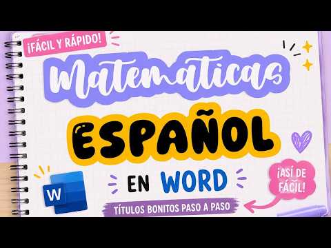 Cómo Hacer TÍTULOS BONITOS en Word ✨ Fácil y Rápido