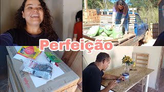 Compramos o revestimento do banheiro || piso do nosso quarto 💖 cortei cabelo |vlog