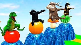 Cow Elephant Dinosaur Gorilla Don't Choose the WRONG Mystery BALLOON Challenge Max Level LONG LEGS