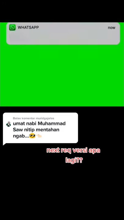Mentahan Chat WA Green screen