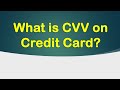 What is CVV on a Credit Card?