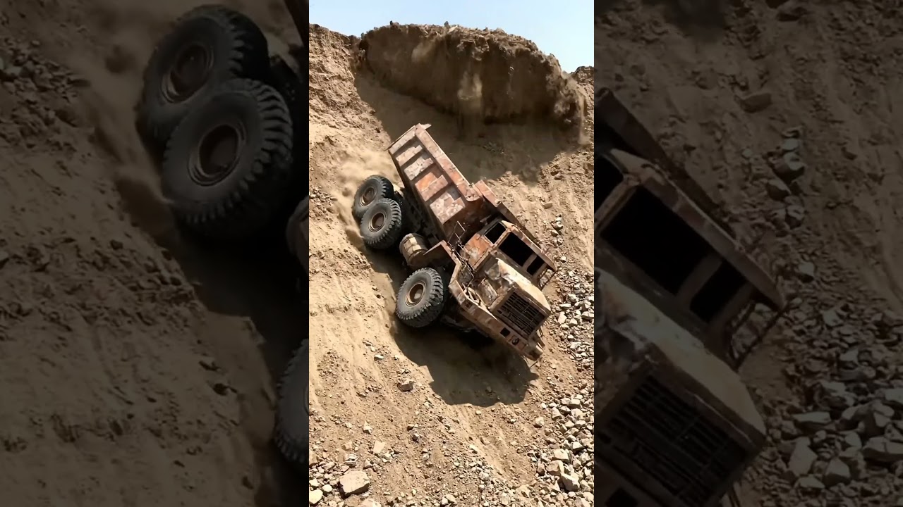 Massive Dump Truck Rolls Downhill! 😱 Unbelievable Heavy Equipment Accident