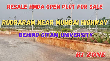 Resale HMDA Plots For Sale || Rudraram  Near Mumbai Highway || Behind Gitam University || Hyd