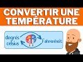 Comment convertir des degrs celsius en fahrenheit  convertir une temprature