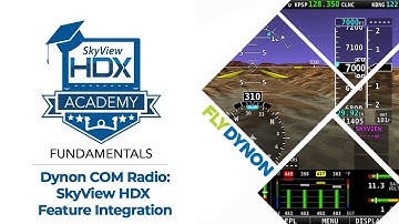 Dynon COM Radio: SkyView HDX Feature Integration | SkyView HDX Academy