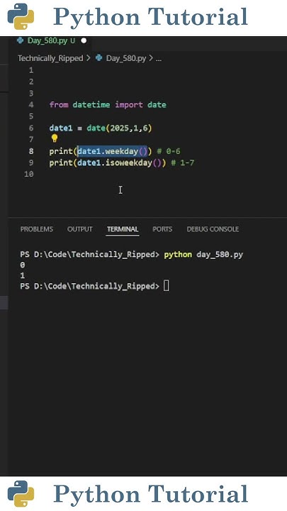 determine-day-of-the-week-from-date-python-tutorial-youtube