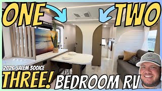 TOP 3 BEDROOM RV!? 2026 Wildwood 300ICE Full Tour & Review