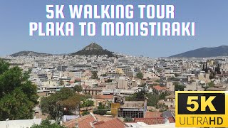 Walking Around Plaka and Monistiraki - 5K- Athens Greece - Virtual Walking Tour + Travel Guide