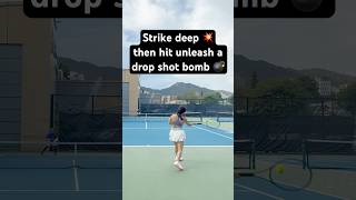 Changing up the pace ⏰ with a drop shot 💥 #tennis #hongkong #dimsumtennis