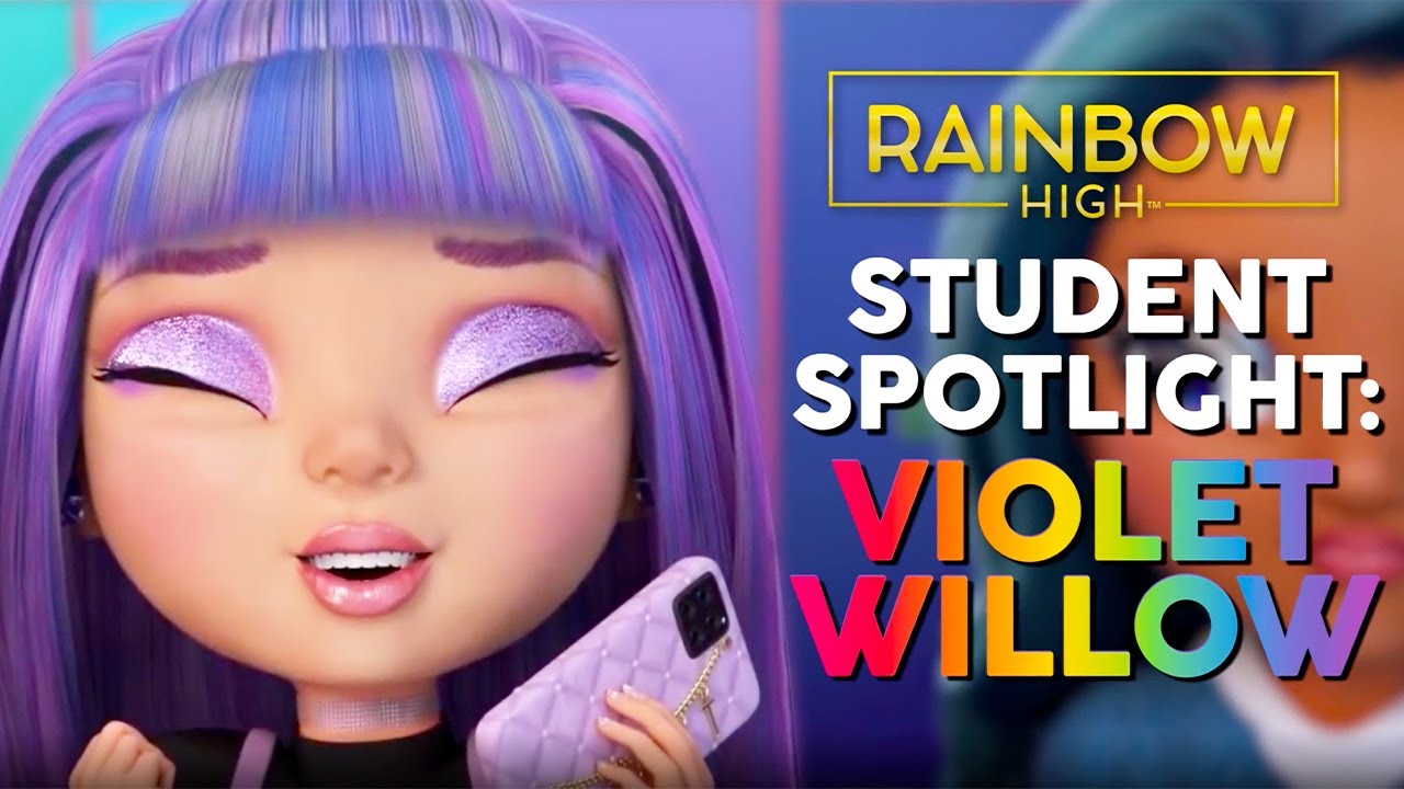 Pictures of animated Rainbow High Violet Willow